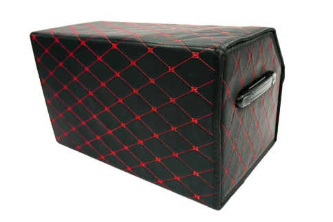 Органайзер  багажника кофр экокожа черный с красной ниткой 50 x 30 x 30см MAXIMAL Middle   фото 4