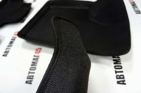 BORATEX  коврики в салон 3D EVA ЭВА Lada Приора ВАЗ 2110 2112 черные рисунок ромб комплект 5шт фото 10