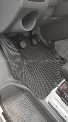 EVA ЭВА 3D коврики в салон Газель NEXT полномасштабные  рычаг КПП на панели 3мест черн рис ромб 3шт фото 1