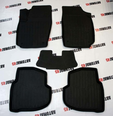 Коврики  в салон Volkswagen POLO седан 2009-2020г Skoda Yeti с 2009г комплект 4шт    фото 4