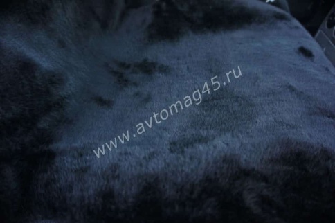 Накидка  на сиденье короткий ворс черный шерсть 40% 145х55см 1шт  фото 7