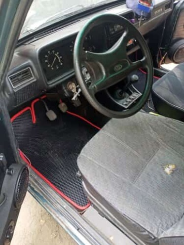 EVA ЭВА  коврики в салон ВАЗ 2101 2107 черные красный кант рисунок ромб комплект 5шт    фото 4