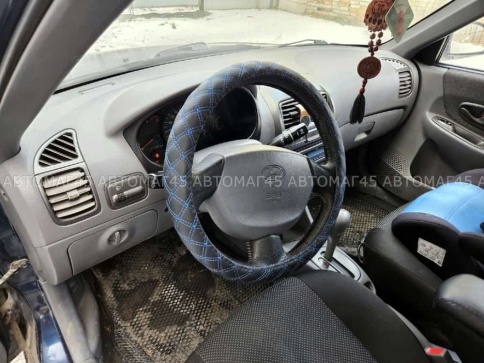 C2R  оплетка руля кожа черная двойной ромб синяя нитка размер 37-39см М С504   фото 2