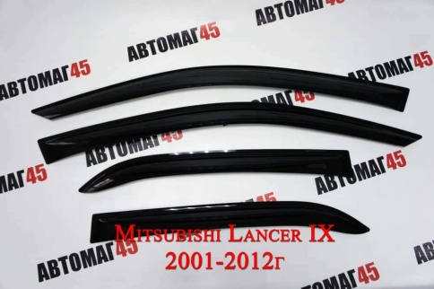 ANVair  дефлекторы окон Mitsubishi Lancer 9 IX Мицубиси Лансер 9 седан 2003-2010г комплект 4шт    фото 2