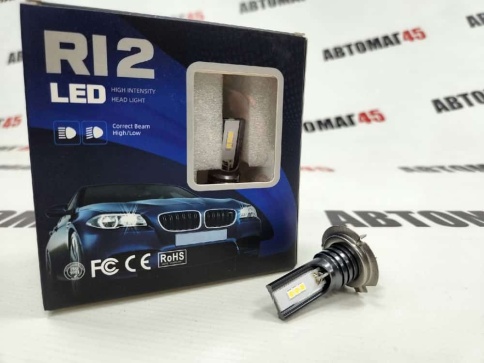 R12  чип СОВ LED 2шт H7 12В 18W 6000К 2000Lm гарантия 1мес C2R   фото 2