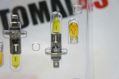 SVS  лампа H1 Yellow 12V 55W 3000K 2шт    фото 5