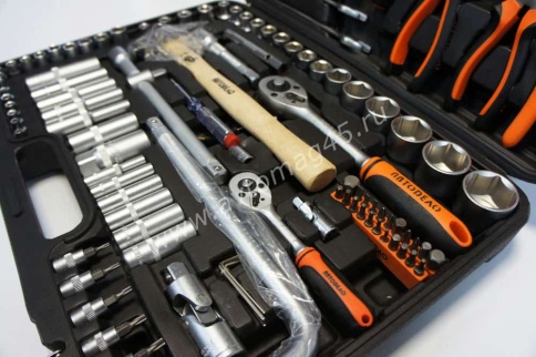 Автодело  набор инструментов 119 предметов 1/2" 1/4" 1/8"   фото 5