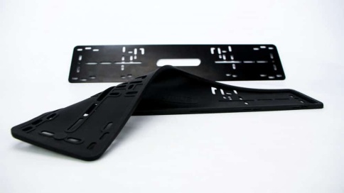 ПТП64 рамка номерного знака силиконовая без основы черная 1шт    фото 1