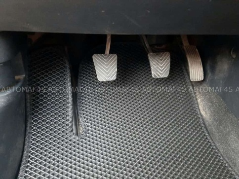 EVA ЭВА  коврики в салон Mitsubishi Lancer 10 2007-2016г черные рисунок ромб  5шт    фото 5