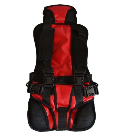 Масяня Автокресло бескаркасное универсальное 1,2,3 группа от 1-12 лет вес 9-36 кг красный фото 5