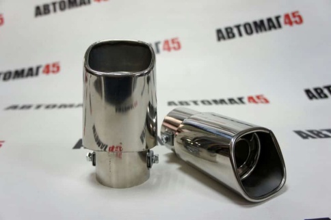 Насадка  на глушитель нержавеющая сталь прямая  D=63мм NG-011 фото 3