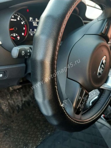 Senator Vermont оплетка руля Размер XL натуральная кожа черная   фото 4