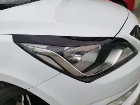 Реснички накладки на фары Hyundai Solaris Хендай Солярис 2014-2017г 2шт    фото 3