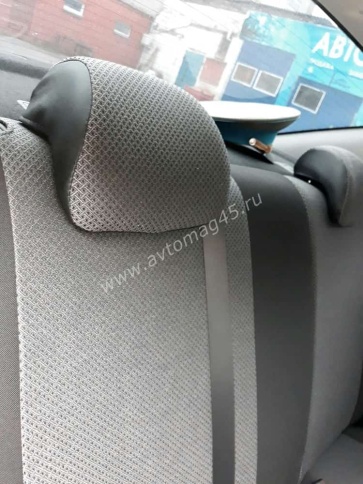 Авточехлы  Kia Rio Киа Рио 2011-2017г Hyundai Solaris 2011-2017г жаккард черно-серый Ижевск    фото 8