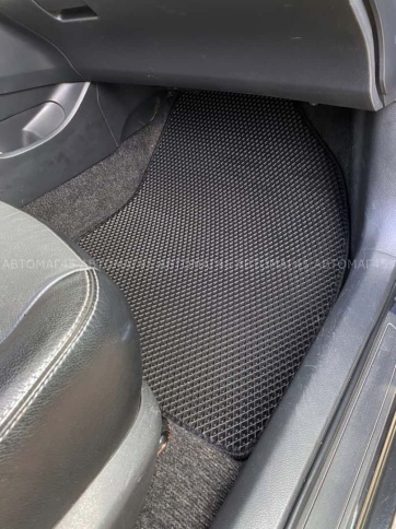 EVA ЭВА  коврики в салон Toyota Corolla 2007-2013 Toyota Auris 2006-2013г черный рис ромб компл 5шт фото 4