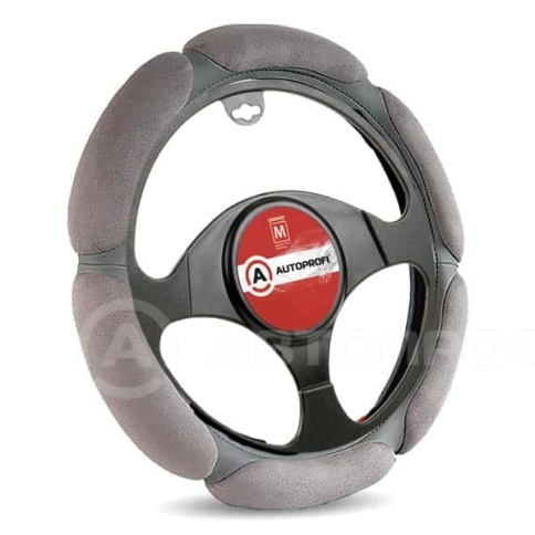 Autoprofi  оплетка руля спонж темно серый 6 лепестков М SP-5026 D.GY    фото 1