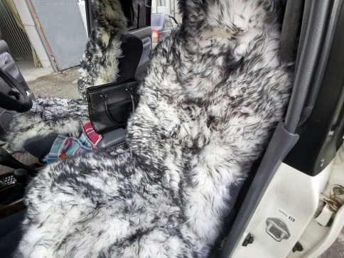 PSV Jolly Extra Накидки на сиденье длинный ворс бело-черный 140x50 комплект 5шт    фото 14