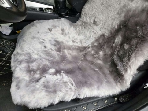 Рус Автотренд  Накидки короткий ворс мутон серый 140x55 2шт    фото 7