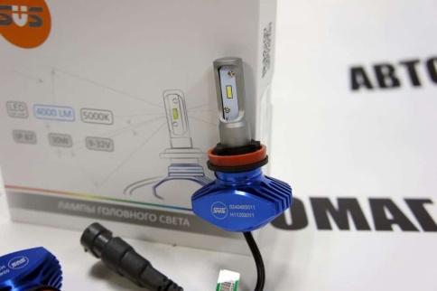 SVS S1  plus чип CSP LED 2шт H11 12В 30W 5000К 4000Lm с обманкой гарантия 5 мес    фото 5