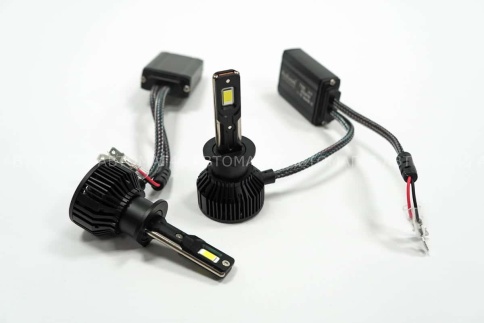 Ruzoom T55  светодиодные лампы LED 2шт H1 12В 55W 6000K 5500Lm гарантия 6мес    фото 3