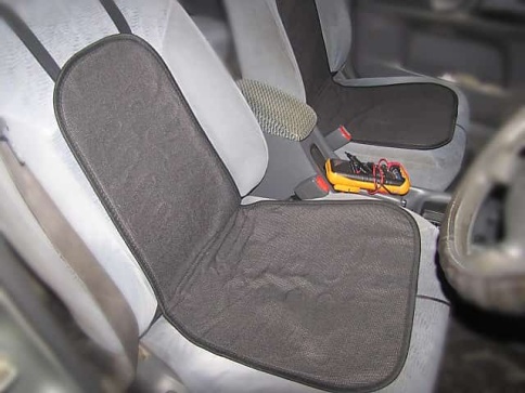 Потапыч  накидка с подогревом спинка и сиденье 60Вт черно-серый гарантия 6 мес    фото 3