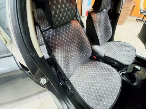 Чехлы  накидки на сиденье лен 2Д серый комплект 5шт фото 18