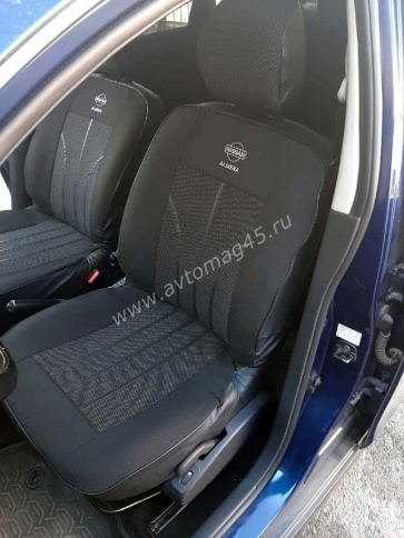 Авточехлы  Nissan Almera Ниссан Альмера 2013-2019г 2/3 жаккард    фото 4