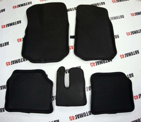 EVA ЭВА 3D коврики в салон Лада Нива 4x4 урбан бронто легенд черные рисунок ромб 5шт фото 2