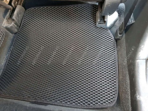 EVA ЭВА  коврики в салон Toyota Avensis 2-е поколение 2003-2008г черный рисунок ромб комплект 5шт фото 6