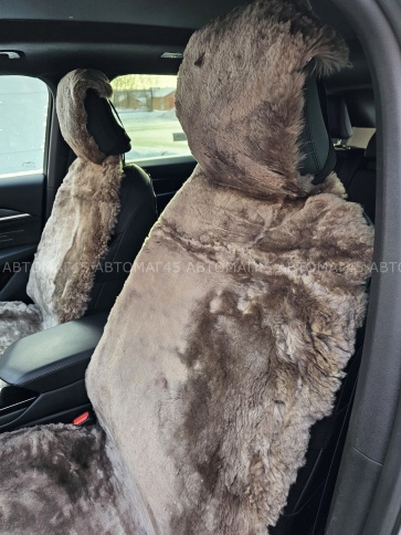 Fentow Накидки короткий ворс мутон какао с юбкой премиум 146х55см 2шт    фото 4