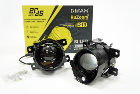 Ruzoom S19 Фары п/туманные 1 линза  Lada Vesta X-Ray и иномарки LED 64W 7500LM 2шт гарантия 6 мес фото 6